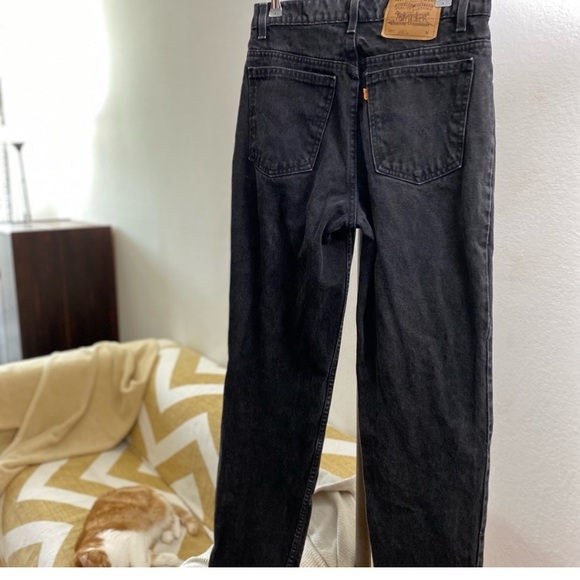 LEVIS RARE VINTAGE 80s 921 HIGH RISE YELLOW TAB BLACK-JEANS/ RARE FIND/ EPIC FIT - Picture 6 of 12